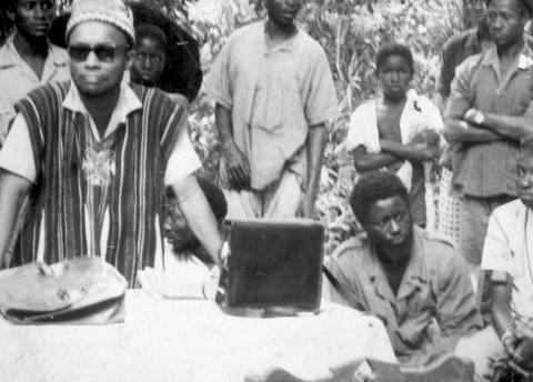 Amílcar Cabral numa das suas intervenções no Congresso de Cassacá, 13-17 de fevereiro de 1964