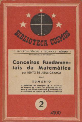 Conceitos Fundamentais da Matemática, vol. I, 1941 (Biblioteca Cosmos, n.º 2)