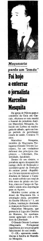 Notícia necrológica de Marcelino Mesquita