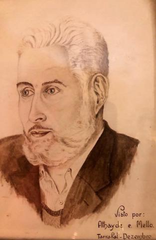 Desenho de António Correia feito no Tarrafal por Athayde e Mello (1940-1945), disponibilizado pela neta daquele.