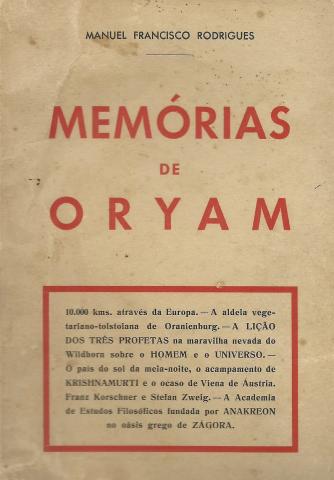 Memórias de Oryam, de Manuel Francisco Rodrigues